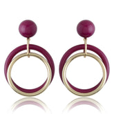 Img gold in stud concentric color with earrings-toned accents